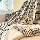 Luxury Faux Rabbit Fur Flannel Throw Blanket | Yedwo